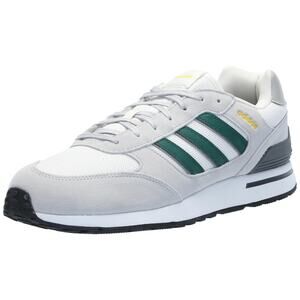 NWT adidas Men's Run 80s, Grey/Collegiate Green/White, 9.5